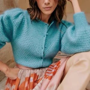 Sézane SOLENA CARDIGAN - blue lagoon
